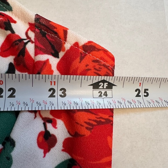 NWT ASOS Design Curve Size 22 Floral Lace Sheath Dress Pink Red Green White - Picture 11 of 12